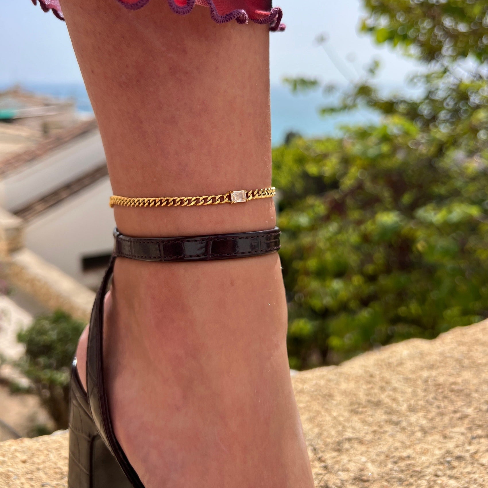 SQUARE CHARM ANKLET | AYAK BİLEKLİĞİ