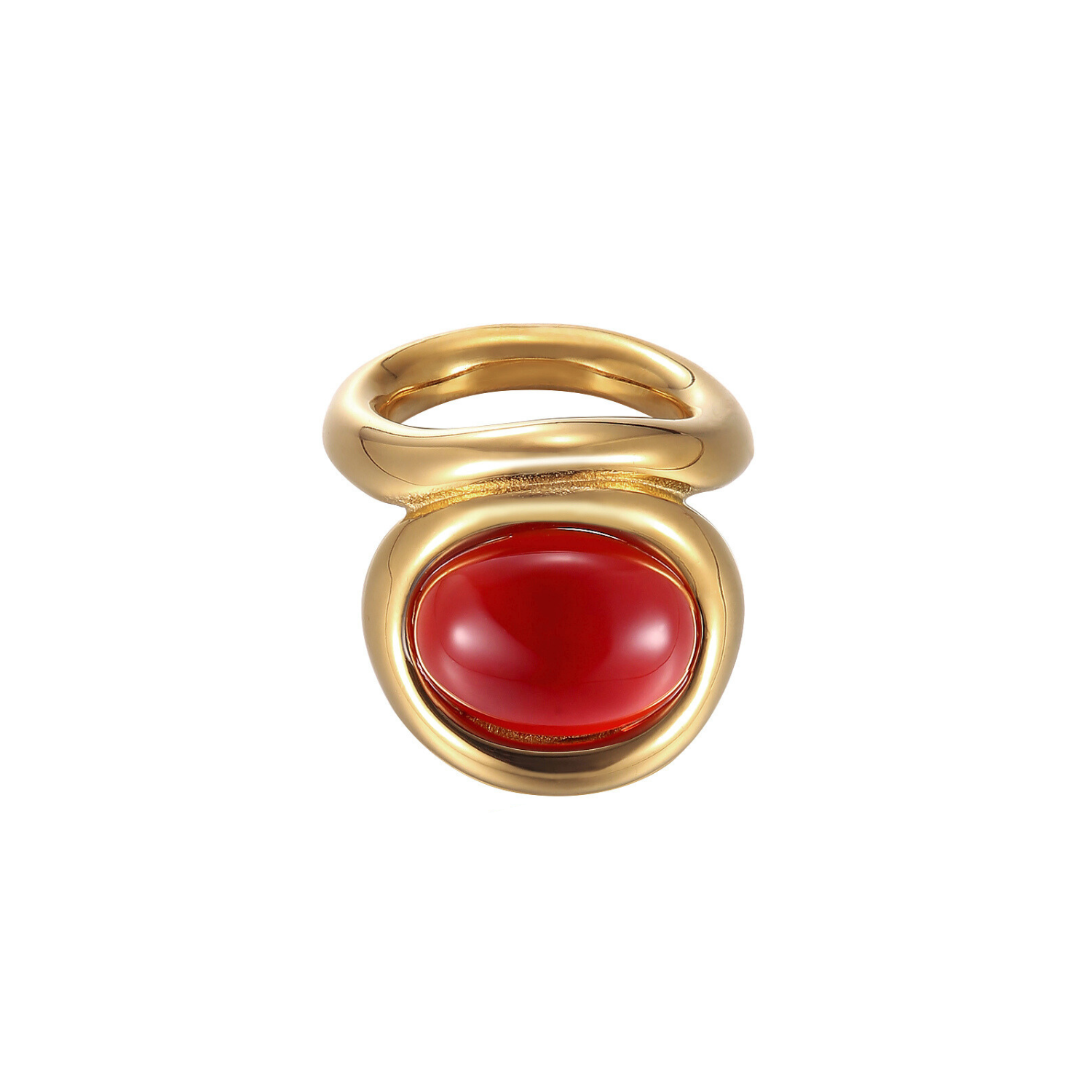 STATEMENT COCKTAIL RING RED | YÜZÜK