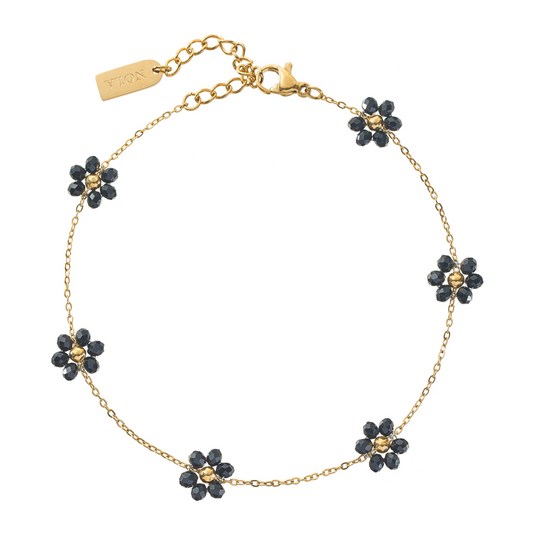 FLOURISH BLACK. ANKLET