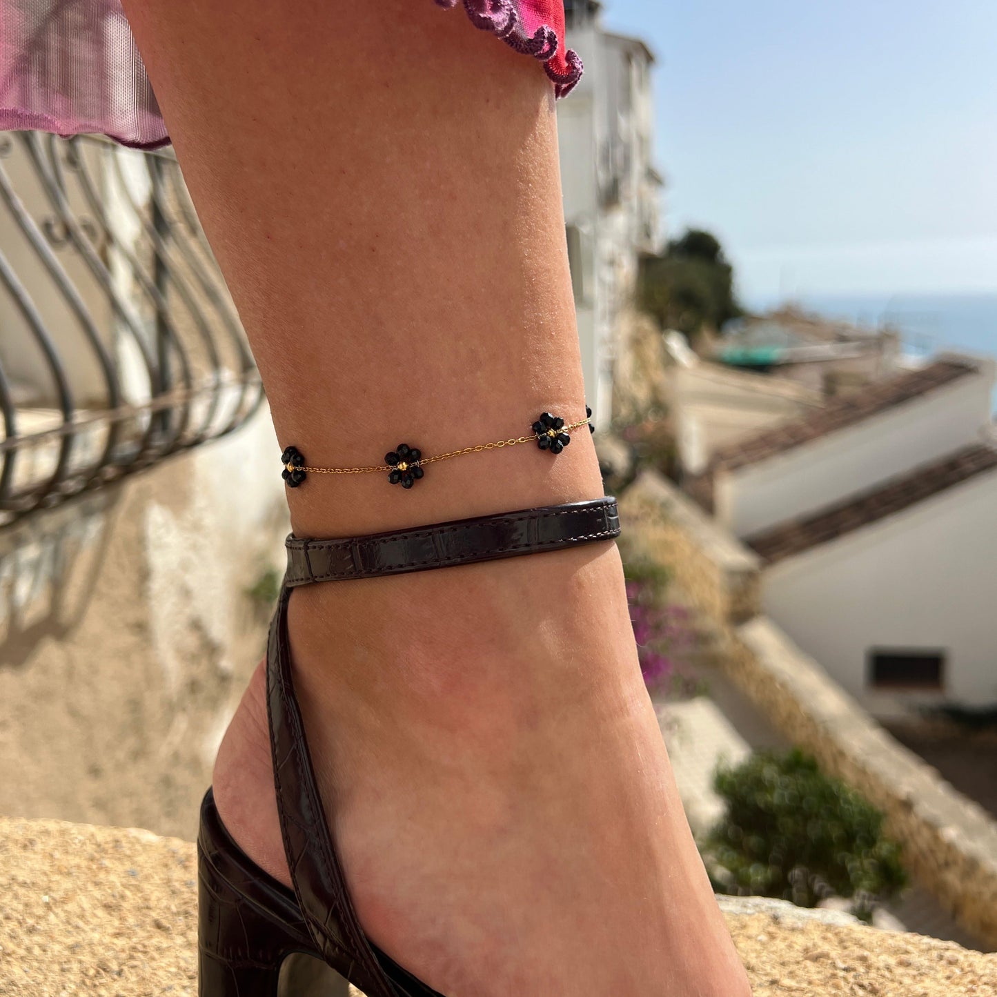FLOURISH BLACK  ANKLET  | AYAK BİLEKLİĞİ