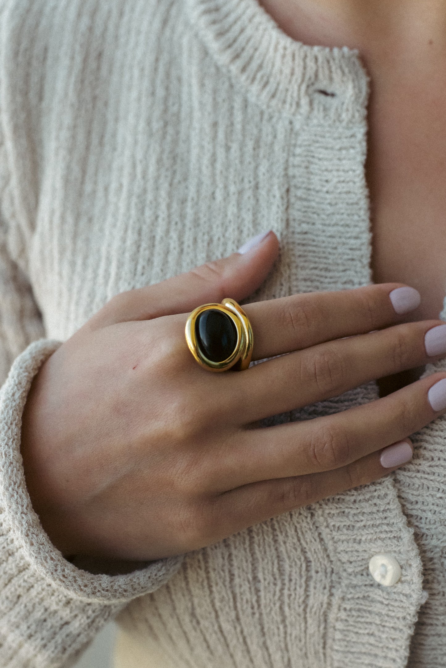 STATEMENT COCKTAIL RING BLACK | RİNG