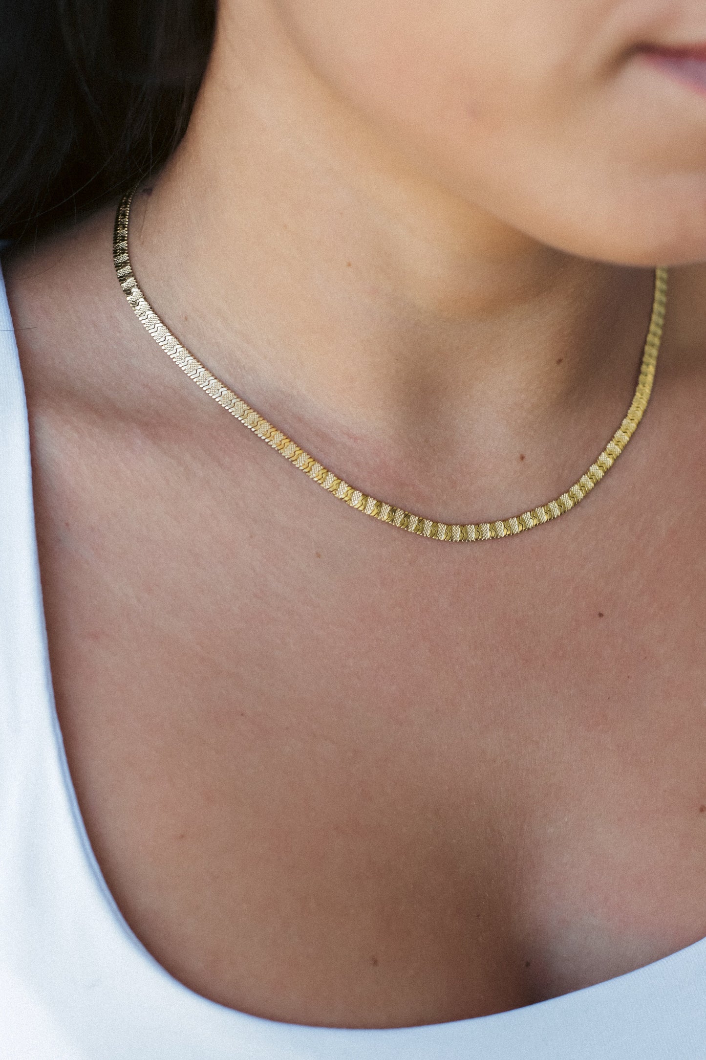 STRIPED FLAT CHAIN | KOLYE