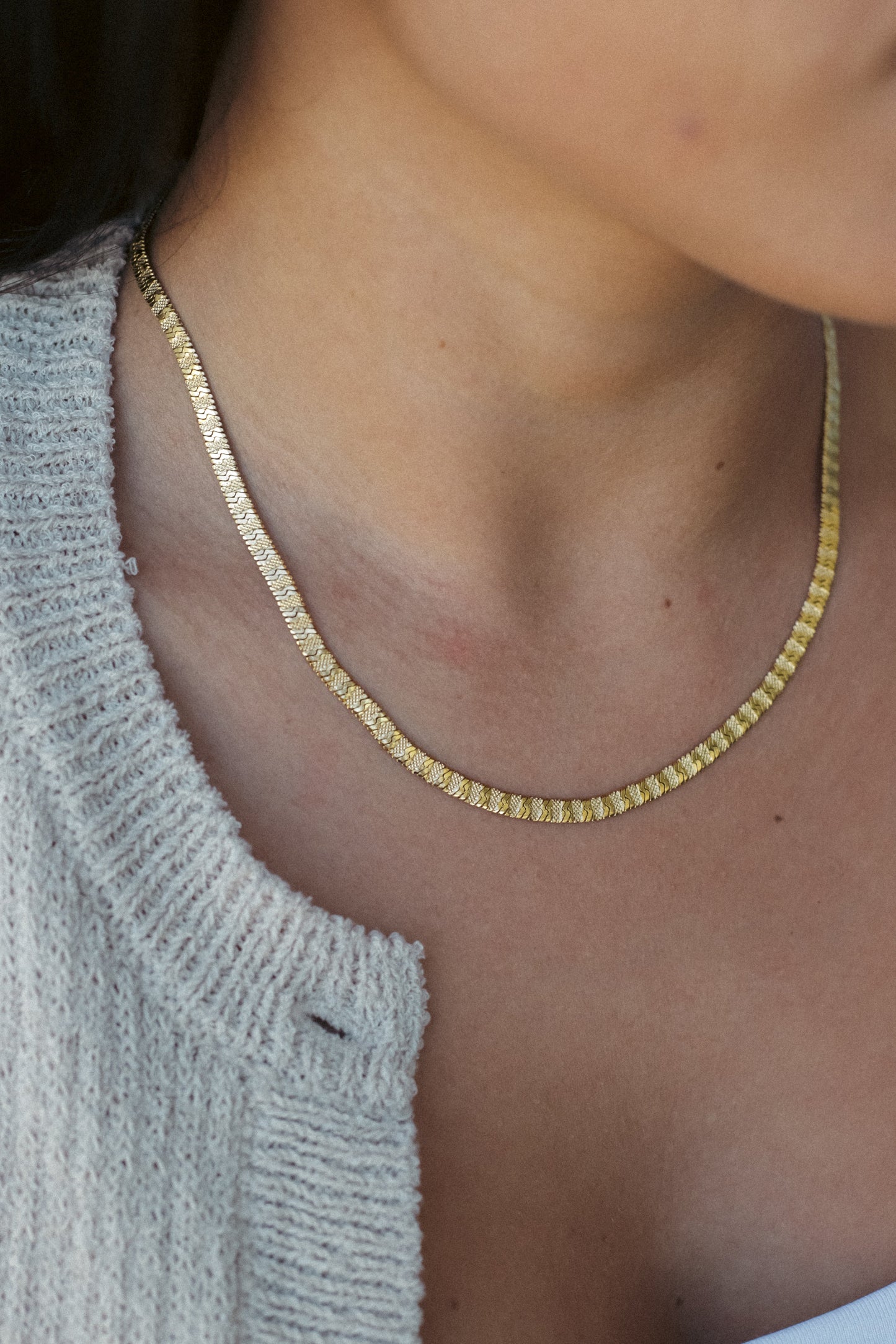 STRIPED FLAT CHAIN | KOLYE