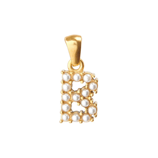 PEARL LETTER PENDANT.